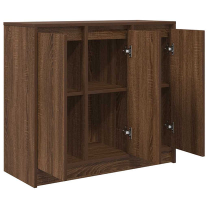 Dressoir 85x34x76 cm bewerkt hout bruin eikenkleurig