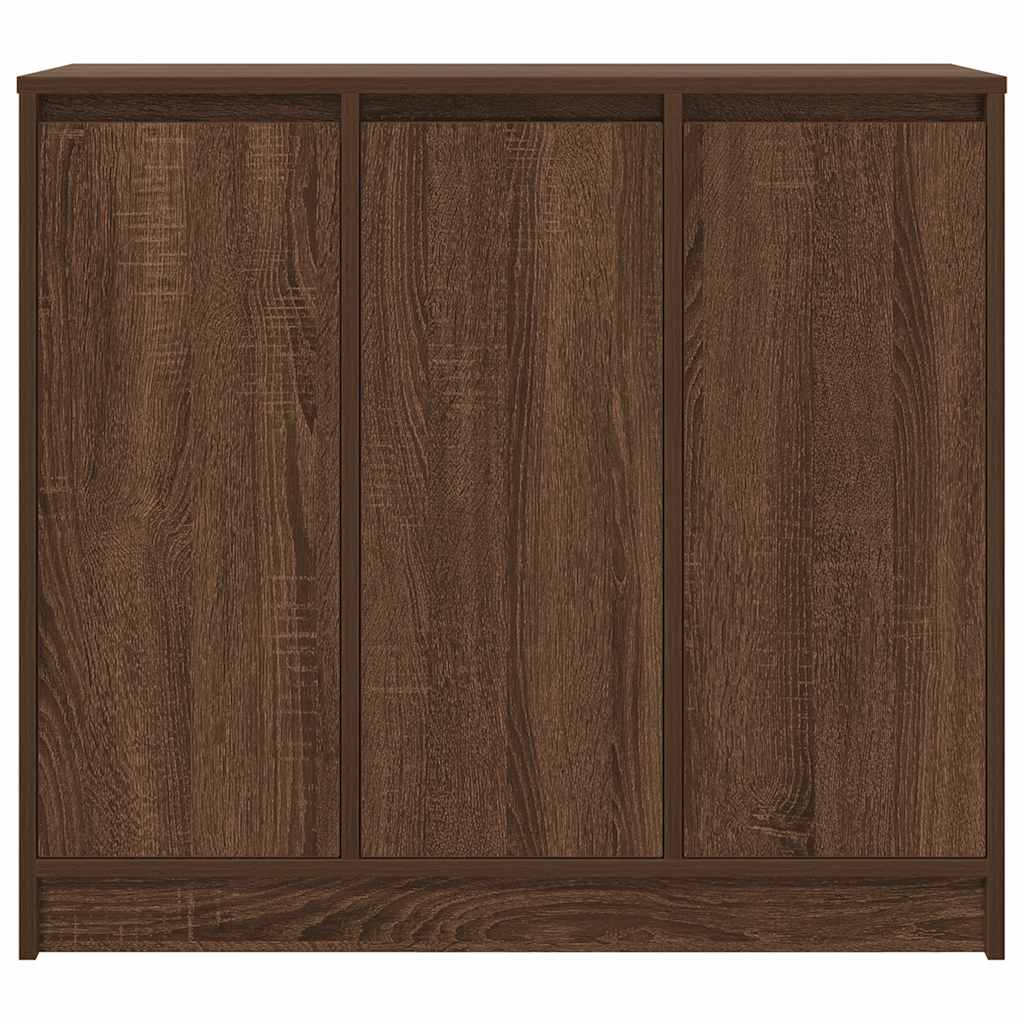 Dressoir 85x34x76 cm bewerkt hout bruin eikenkleurig