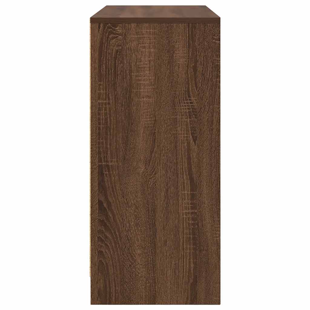 Dressoir 85x34x76 cm bewerkt hout bruin eikenkleurig