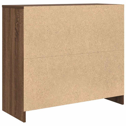 Dressoir 85x34x76 cm bewerkt hout bruin eikenkleurig