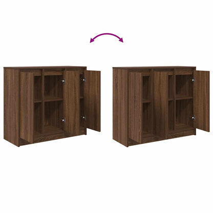Dressoir 85x34x76 cm bewerkt hout bruin eikenkleurig