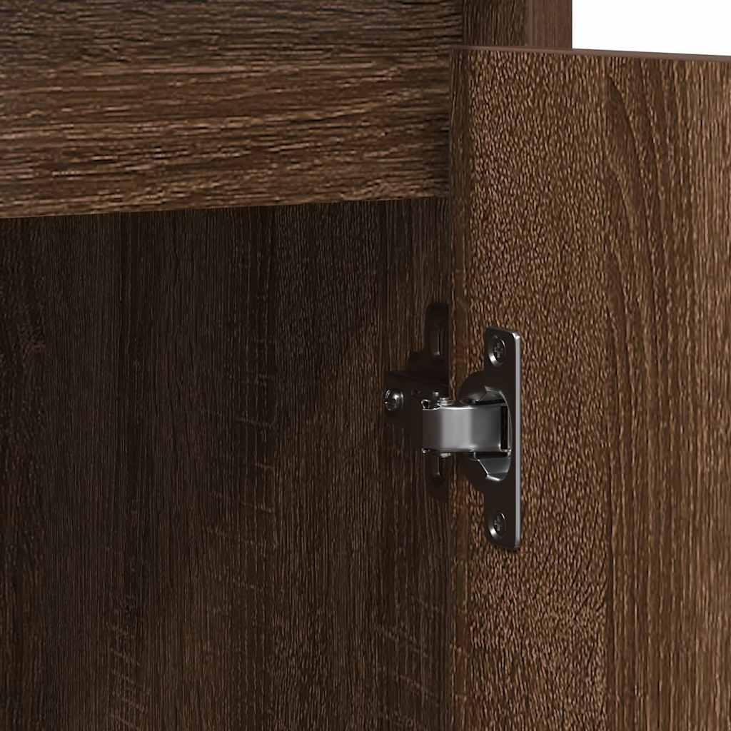 Dressoir 85x34x76 cm bewerkt hout bruin eikenkleurig