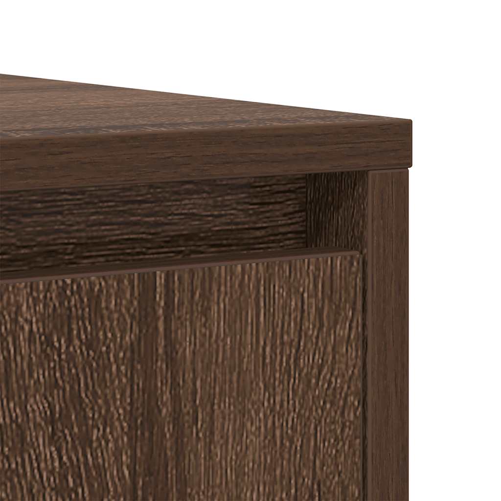 Dressoir 85x34x76 cm bewerkt hout bruin eikenkleurig