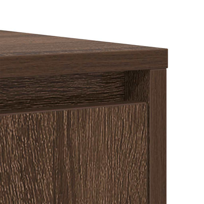 Dressoir 85x34x76 cm bewerkt hout bruin eikenkleurig