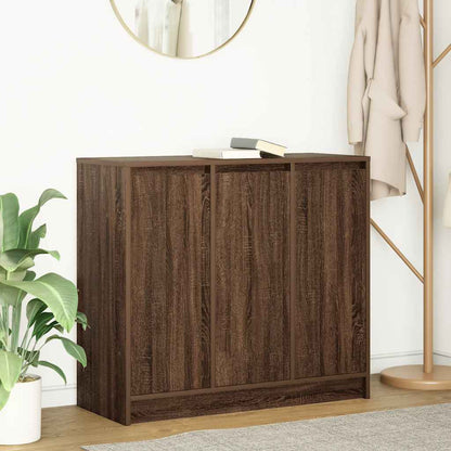 Dressoir 85x34x76 cm bewerkt hout bruin eikenkleurig