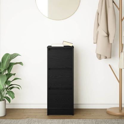 Dressoir 29,5x34x76 cm spaanplaat zwart eikenkleurig