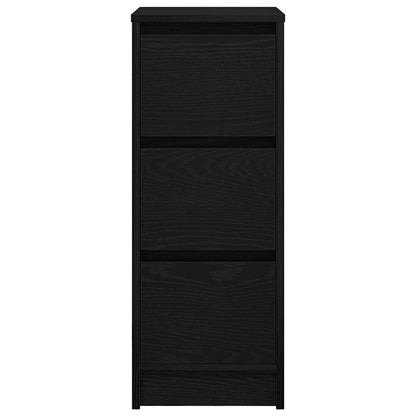 Dressoir 29,5x34x76 cm spaanplaat zwart eikenkleurig