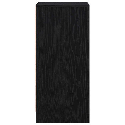 Dressoir 29,5x34x76 cm spaanplaat zwart eikenkleurig