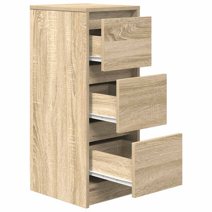 Dressoir 29,5x34x76 cm bewerkt hout sonoma eikenkleurig
