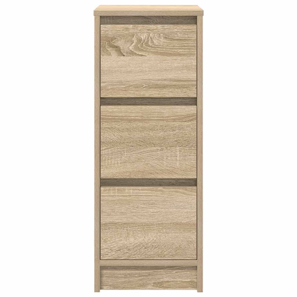 Dressoir 29,5x34x76 cm bewerkt hout sonoma eikenkleurig