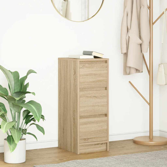 Dressoir 29,5x34x76 cm bewerkt hout sonoma eikenkleurig