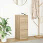Dressoir 29,5x34x76 cm bewerkt hout sonoma eikenkleurig