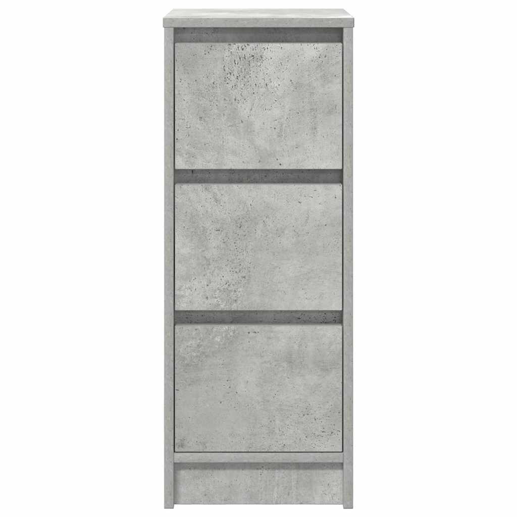 Dressoir 29,5x34x76 cm bewerkt hout betongrijs