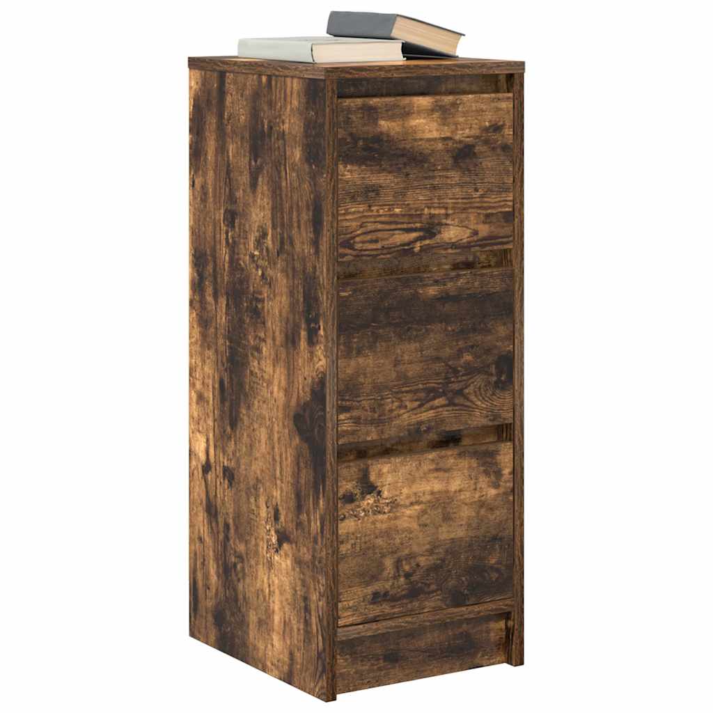 Dressoir 29,5x34x76 cm bewerkt hout gerookt eikenkleurig