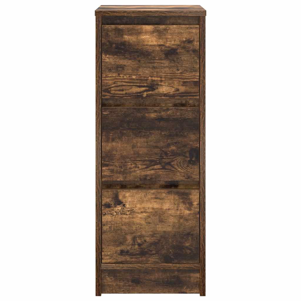 Dressoir 29,5x34x76 cm bewerkt hout gerookt eikenkleurig