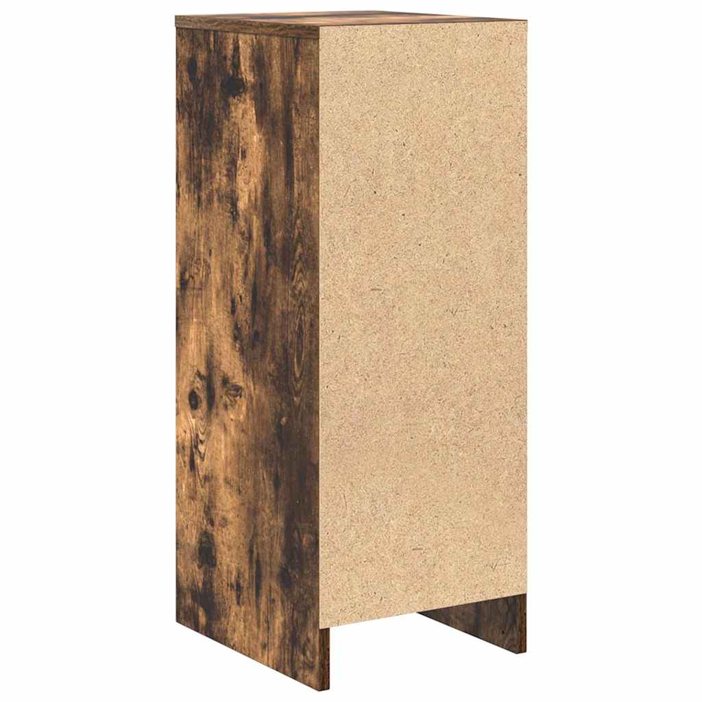 Dressoir 29,5x34x76 cm bewerkt hout gerookt eikenkleurig