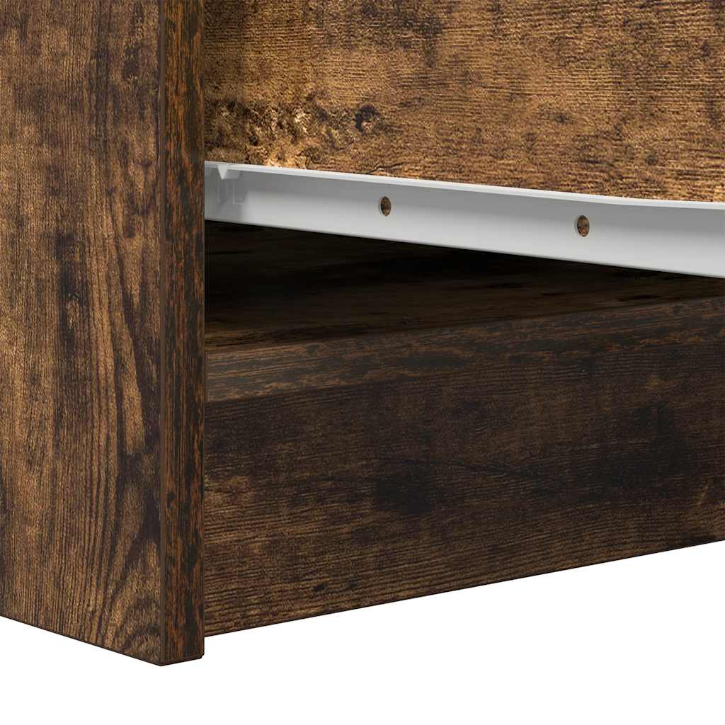 Dressoir 29,5x34x76 cm bewerkt hout gerookt eikenkleurig