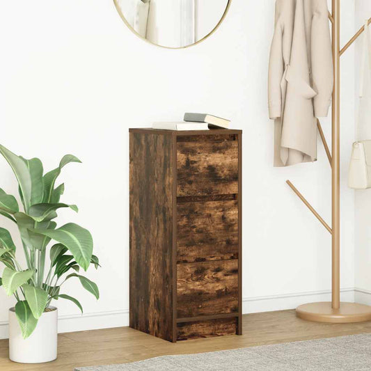 Dressoir 29,5x34x76 cm bewerkt hout gerookt eikenkleurig