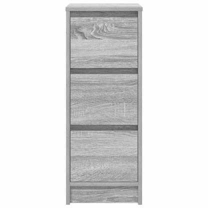 Dressoir 29,5x34x76 cm bewerkt hout grijs sonoma eikenkleurig