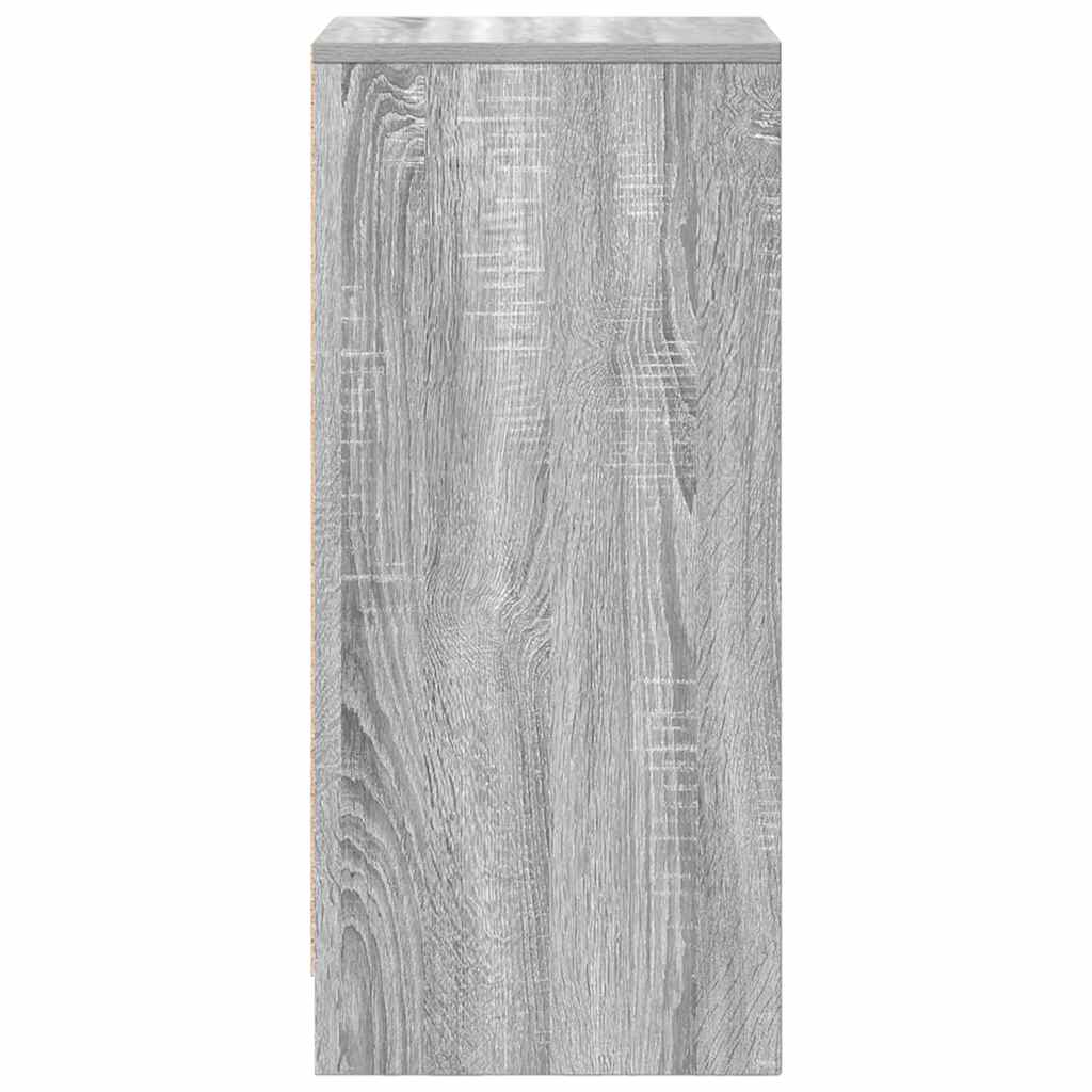 Dressoir 29,5x34x76 cm bewerkt hout grijs sonoma eikenkleurig