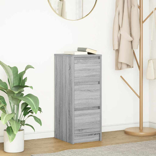 Dressoir 29,5x34x76 cm bewerkt hout grijs sonoma eikenkleurig