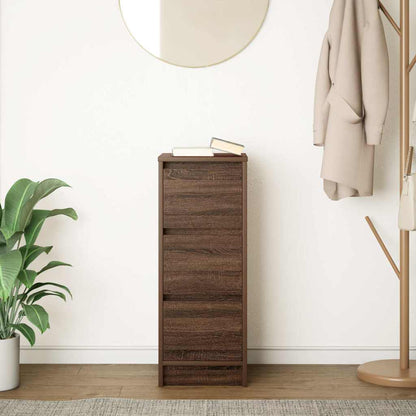 Dressoir 29,5x34x76 cm bewerkt hout bruin eikenkleurig