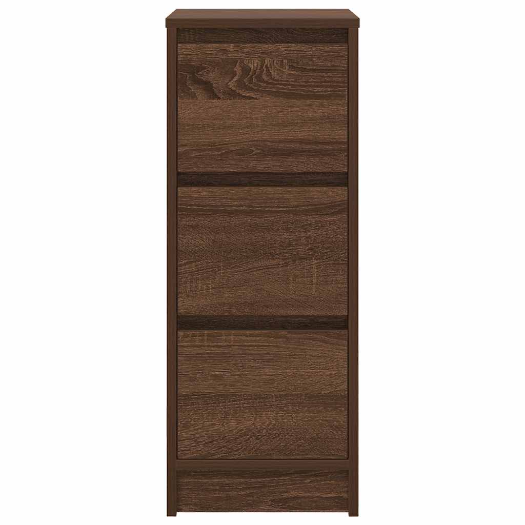 Dressoir 29,5x34x76 cm bewerkt hout bruin eikenkleurig