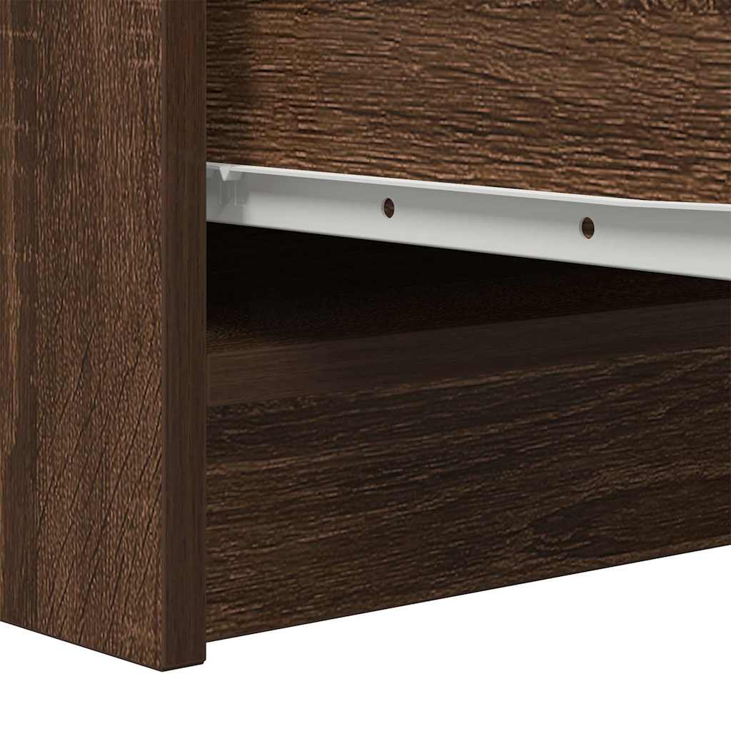 Dressoir 29,5x34x76 cm bewerkt hout bruin eikenkleurig