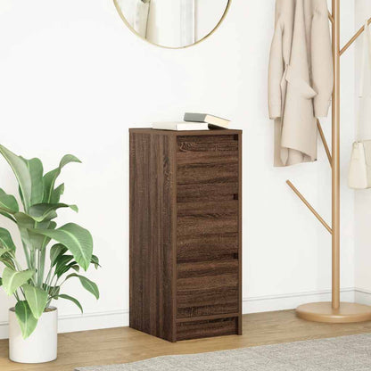 Dressoir 29,5x34x76 cm bewerkt hout bruin eikenkleurig