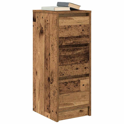 Dressoir 29,5x34x76 cm bewerkt hout oud houtkleurig