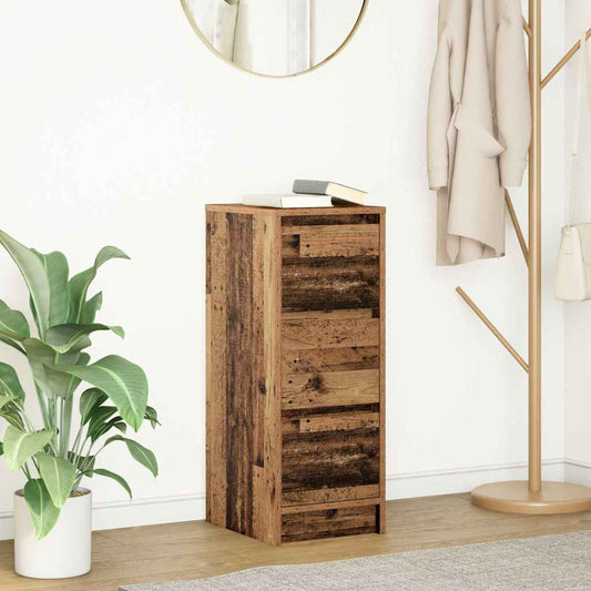 Dressoir 29,5x34x76 cm bewerkt hout oud houtkleurig