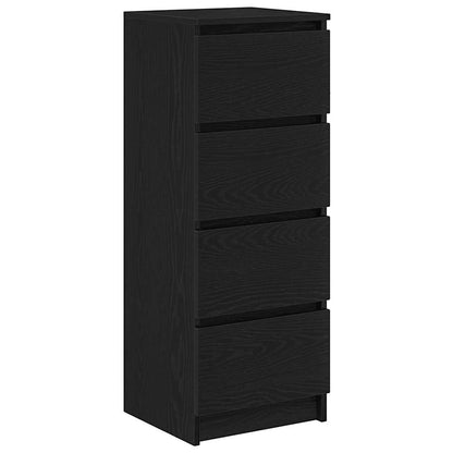 Dressoir 37,5x35x99 cm spaanplaat zwart eikenkleurig