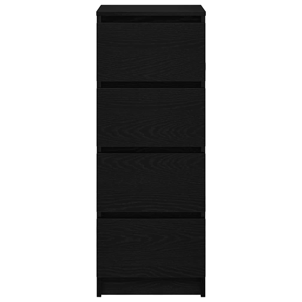 Dressoir 37,5x35x99 cm spaanplaat zwart eikenkleurig