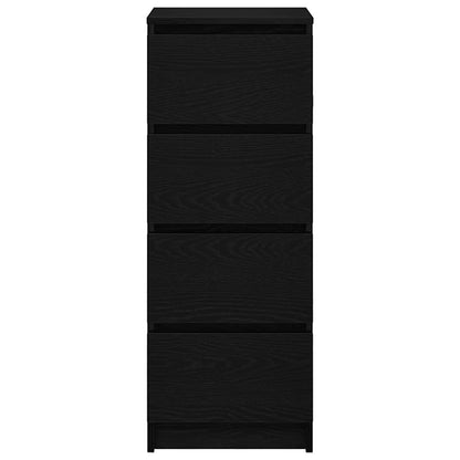 Dressoir 37,5x35x99 cm spaanplaat zwart eikenkleurig