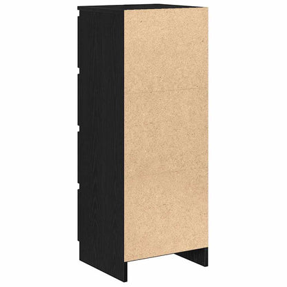 Dressoir 37,5x35x99 cm spaanplaat zwart eikenkleurig