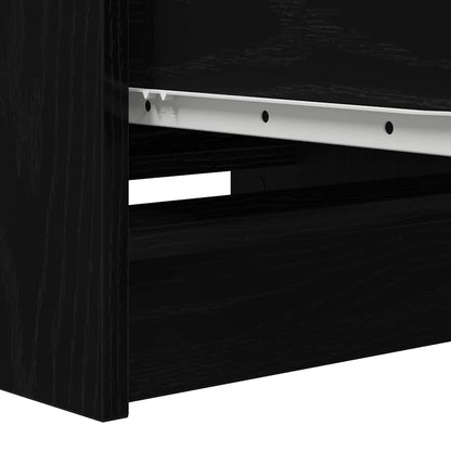 Dressoir 37,5x35x99 cm spaanplaat zwart eikenkleurig