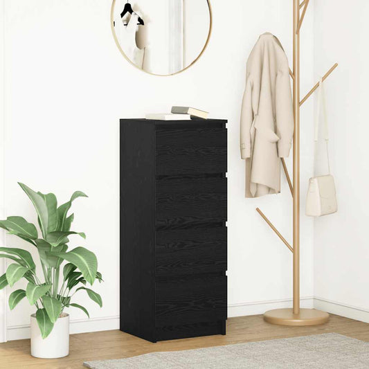 Dressoir 37,5x35x99 cm spaanplaat zwart eikenkleurig