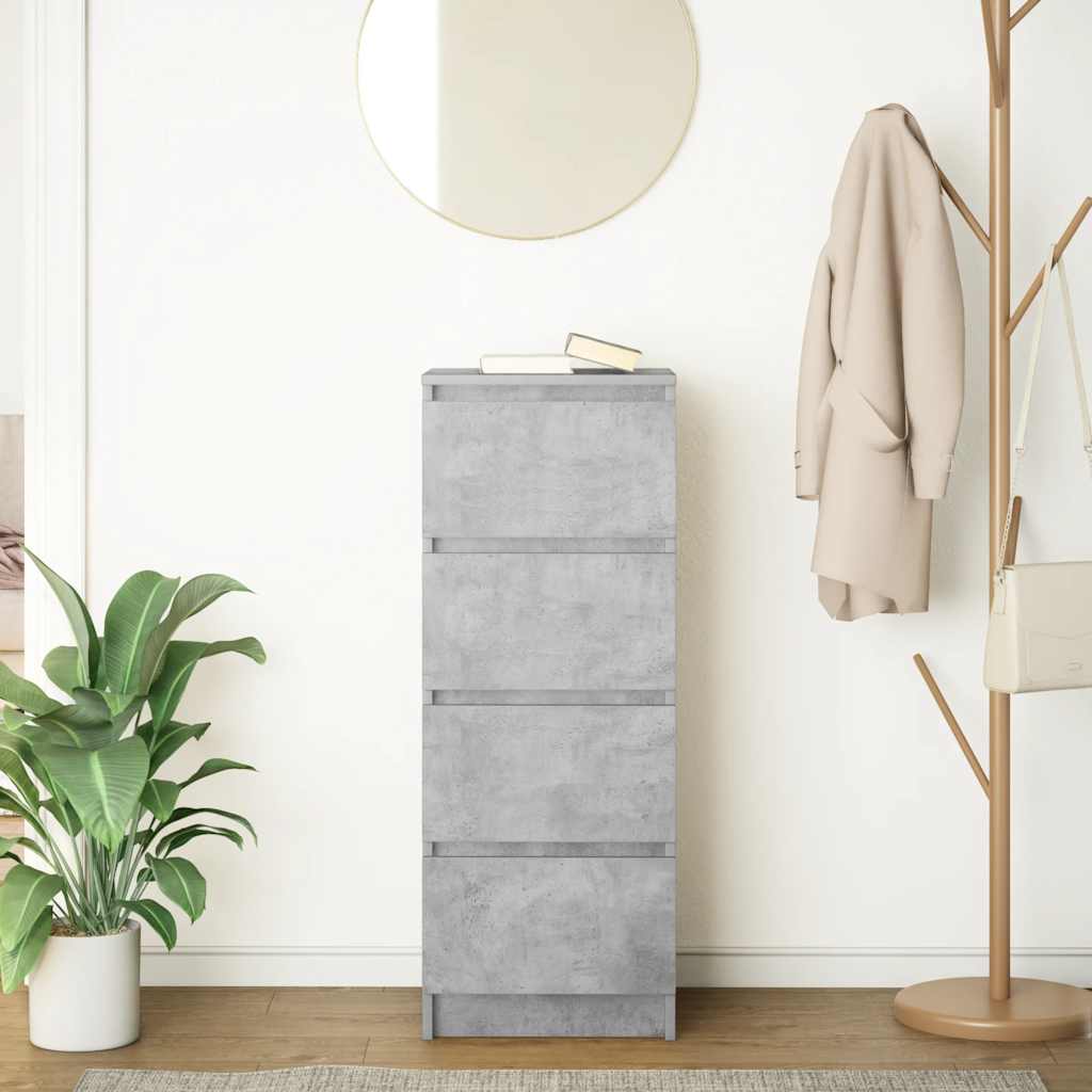 Dressoir 37,5x35x99 cm spaanplaat betongrijs