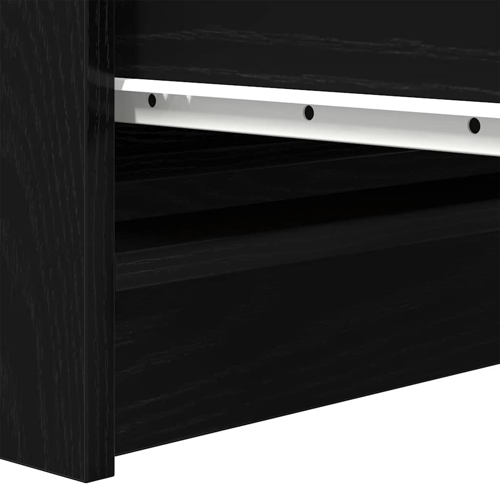Dressoir 37,5x35x76 cm spaanplaat zwart eikenkleurig