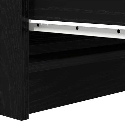 Dressoir 37,5x35x76 cm spaanplaat zwart eikenkleurig