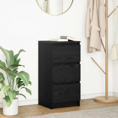 Dressoir 37,5x35x76 cm spaanplaat zwart eikenkleurig