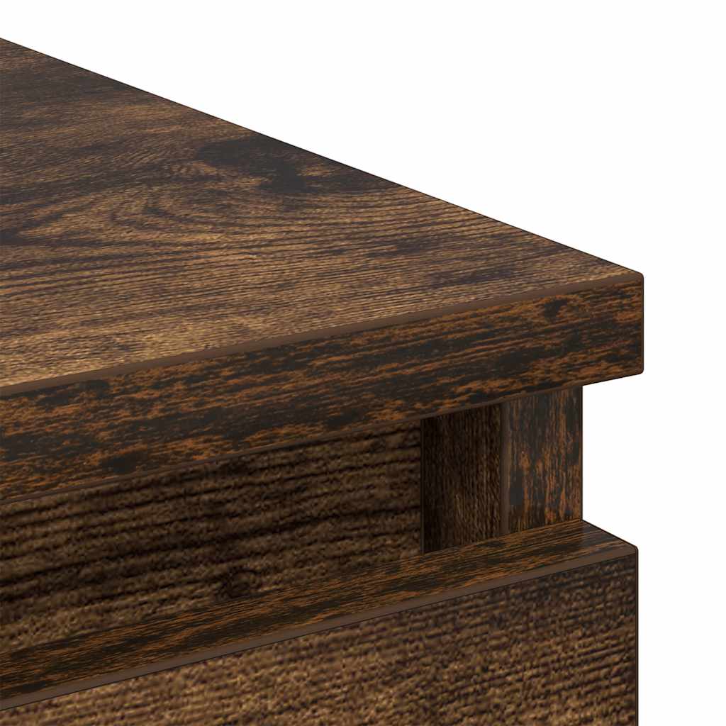 Dressoir 37,5x35x76 cm bewerkt hout gerookt eikenkleurig