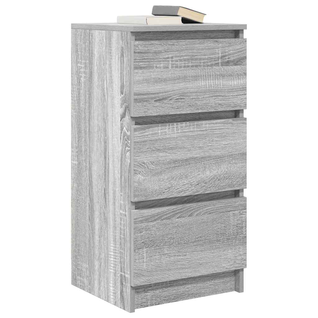 Dressoir 37,5x35x76 cm bewerkt hout grijs sonoma eikenkleurig