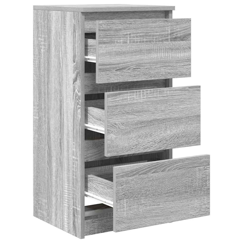 Dressoir 37,5x35x76 cm bewerkt hout grijs sonoma eikenkleurig