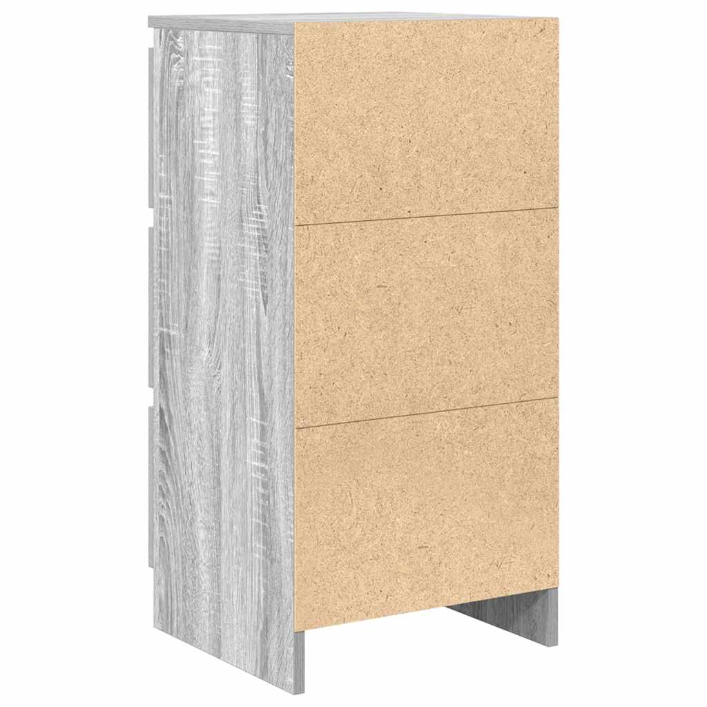 Dressoir 37,5x35x76 cm bewerkt hout grijs sonoma eikenkleurig