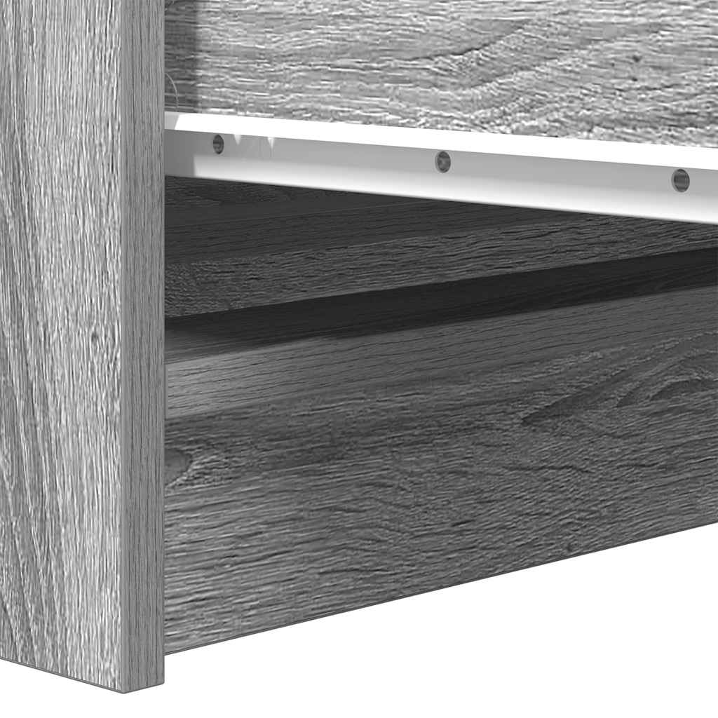 Dressoir 37,5x35x76 cm bewerkt hout grijs sonoma eikenkleurig