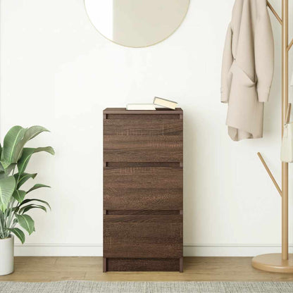 Dressoir 37,5x35x76 cm bewerkt hout bruin eikenkleurig