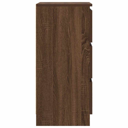 Dressoir 37,5x35x76 cm bewerkt hout bruin eikenkleurig