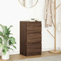 Dressoir 37,5x35x76 cm bewerkt hout bruin eikenkleurig