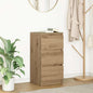 Dressoir 37,5x35x76 cm bewerkt hout artisanaal eikenkleurig
